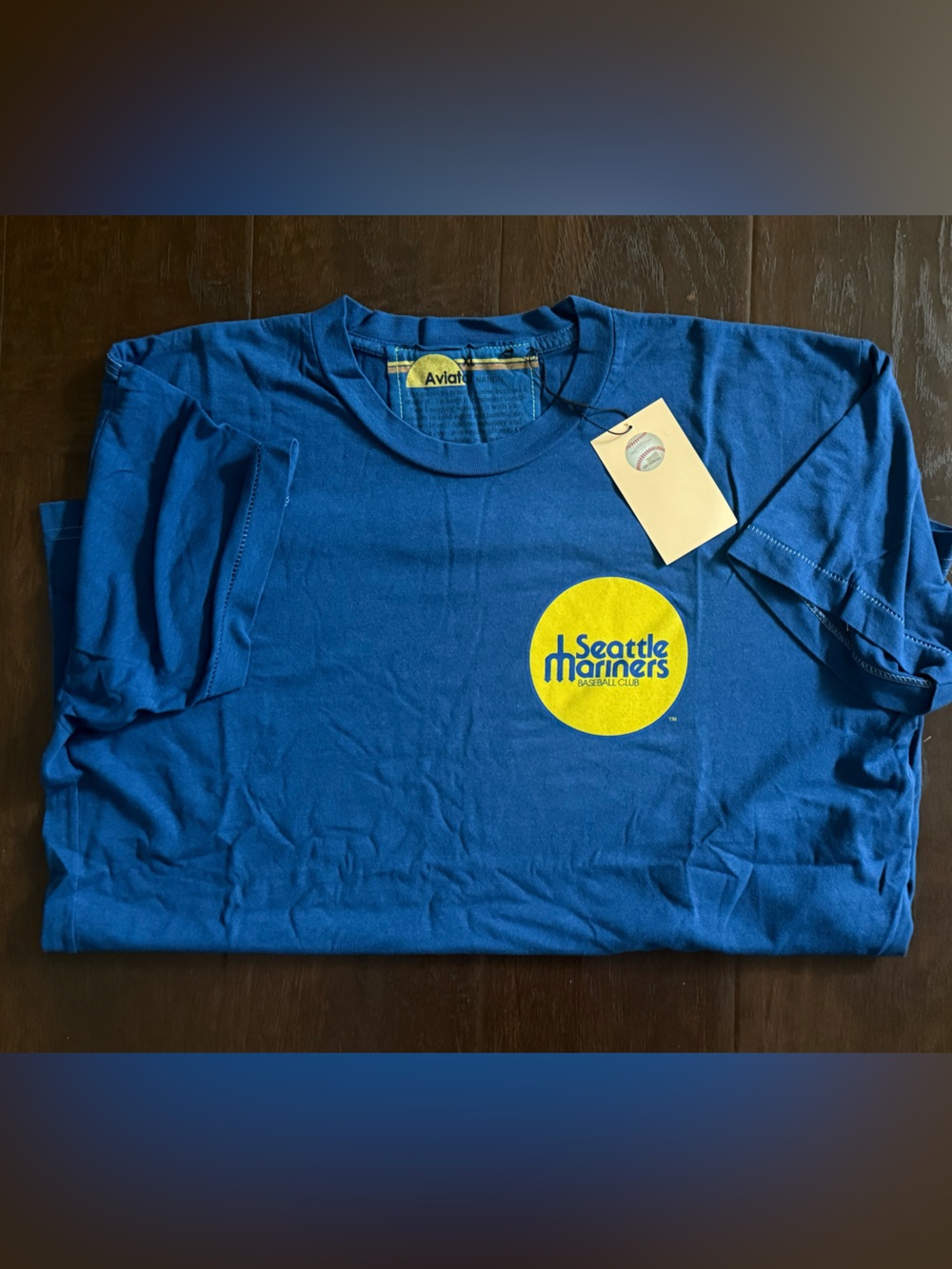 NWT! Seattle Mariners Blue Logo Crew Neck T-Shirt